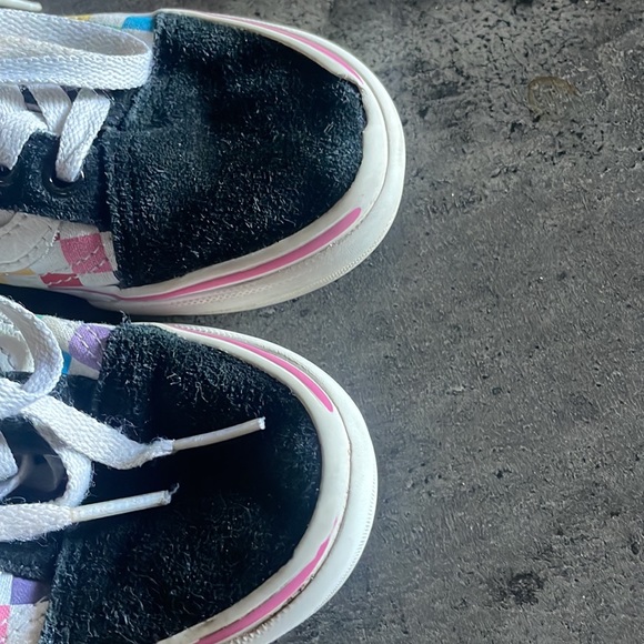 Kids Rainbow Checkered Vans - Picture 3 of 3